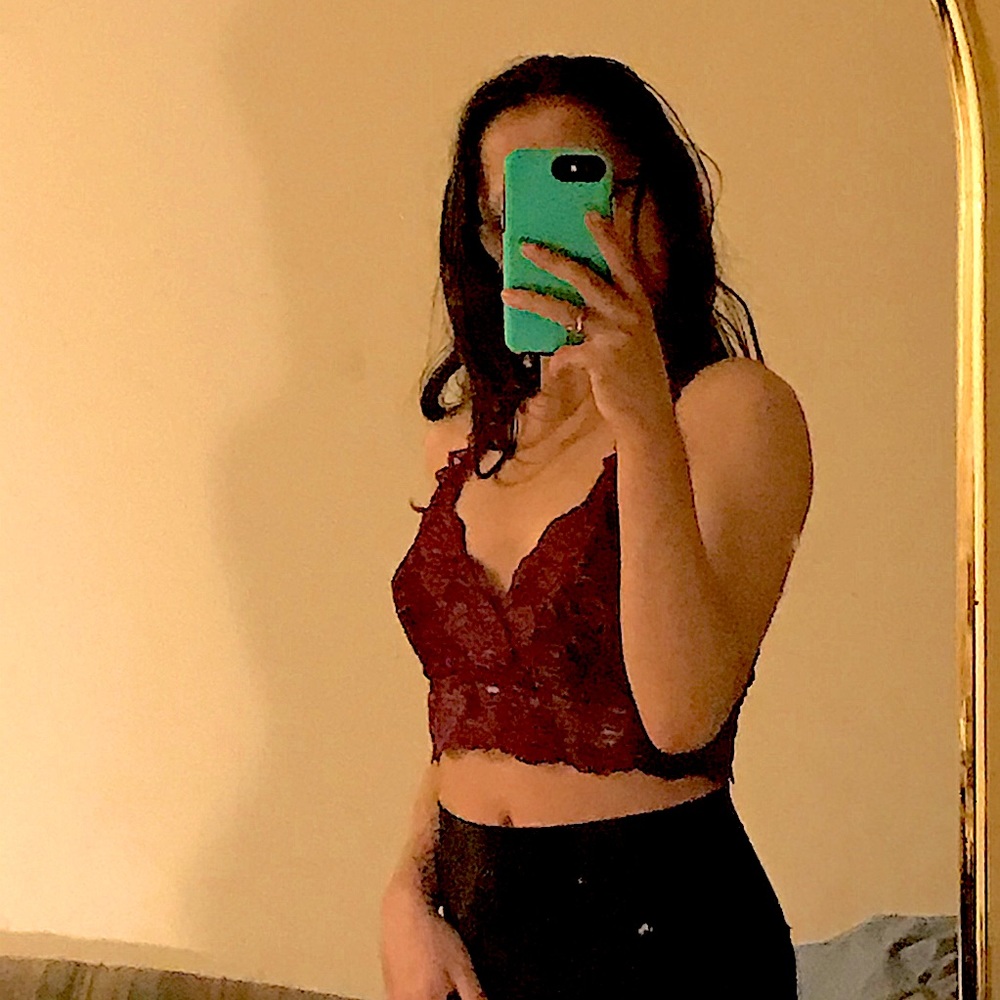Sexy purple lace bralette